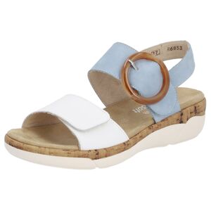 Remonte Sandale, Sommerschuh, Sandalette, Keilabsatz, mit praktischem... hellblau-weiss Größe 45