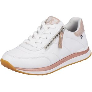 Rieker EVOLUTION Sneaker, in Komfortweite G, Freizeitschuh, Halbschuh,... weiss-rosé Größe 40