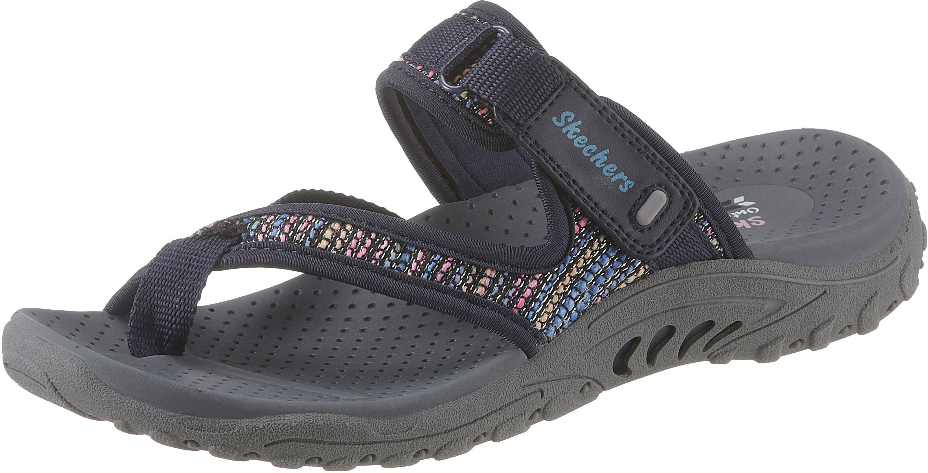 Skechers Zehentrenner »Reggae - Stockholm«, mit weichem Zehensteg bunt Größe 35 36 37 38 39 40 41