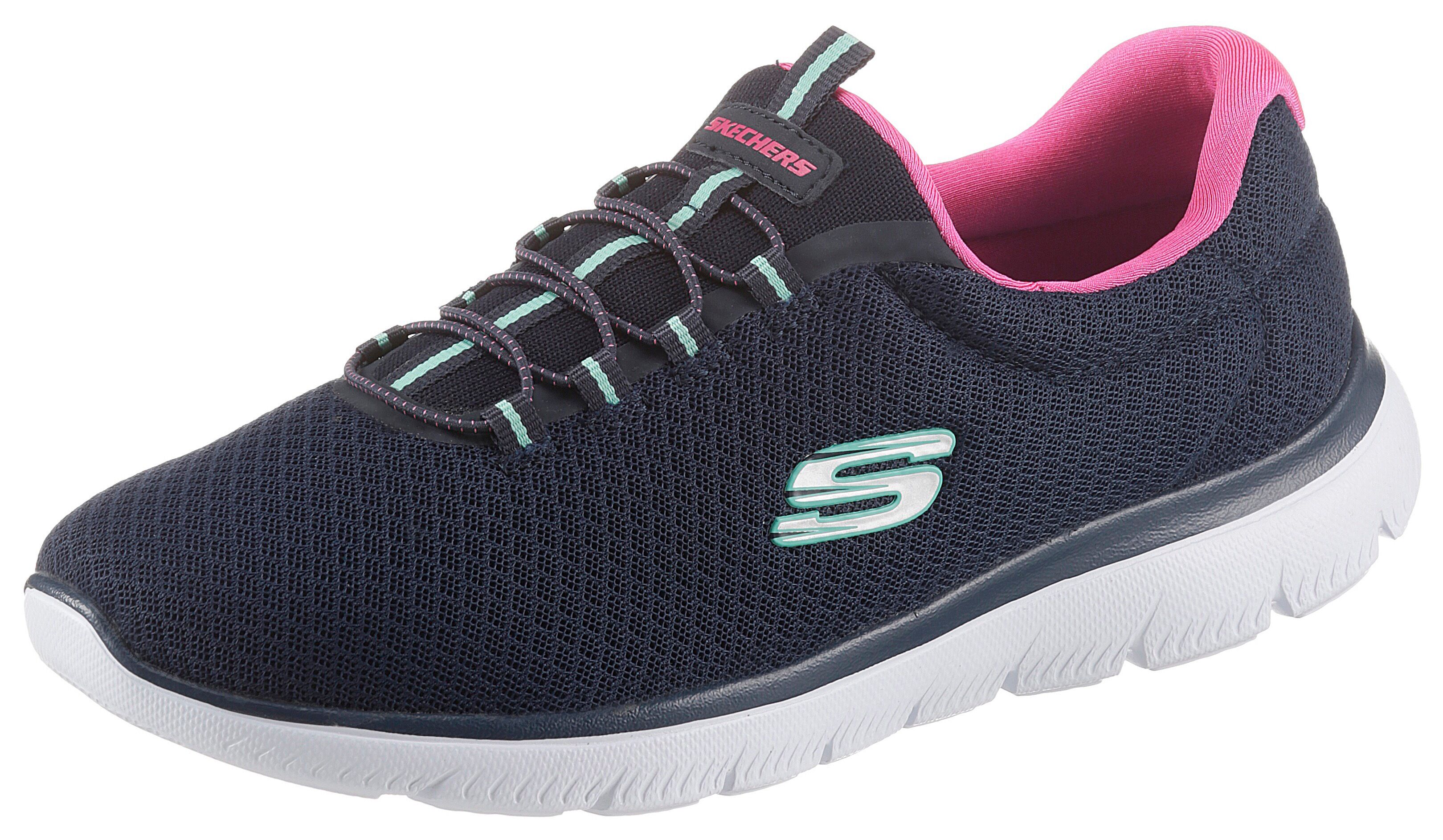 Skechers Slip-On Sneaker »SUMMITS«, in Schuhweite G (weit) blau Größe 35 36 37 38 39 40 41