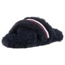 Tommy Hilfiger Plüsch Hausschuhe »FUR CROSS STRAP HOME SLIPPER« dk.blau-rot-weiss Größe 37/38