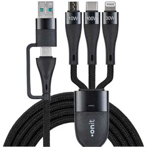 onit USB-Kabel »2.0-Kabel USB A/USB C - Lightning/Micro-USB B/USB C« Schwarz Größe