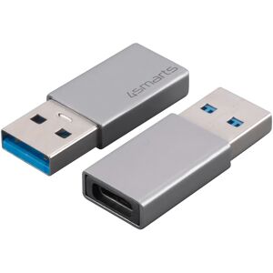 4smarts USB-Kabel »Passiver Adapter USB-A 3.0 auf USB-C - 2er Set«, USB 3.0... Grau Größe