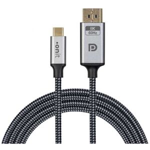 onit USB-Kabel »USB Type-C - DisplayPort, 1 m«, 100 cm Grau, Schwarz Größe