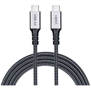 onit USB-Kabel »Premium USB C - USB«, USB-C, 200 cm Grau, Schwarz Größe