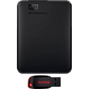 WD externe HDD-Festplatte »Elements Portable«, 2,5 Zoll, Anschluss USB... schwarz Größe 4 TB