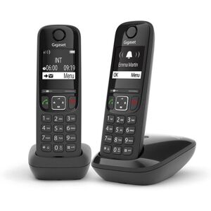 Siemens Gigaset Schnurloses DECT-Telefon »AS690 Duo« Schwarz Größe