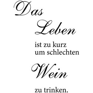 queence Wanddekoobjekt »Leben und Wein« schwarz/weiss Größe