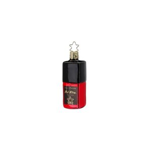 INGE-GLAS® Weihnachtsbaumkugel »Nagellack Rot 8 cm, Rot/Schwarz«, (1 St.) Rot, Schwarz Größe