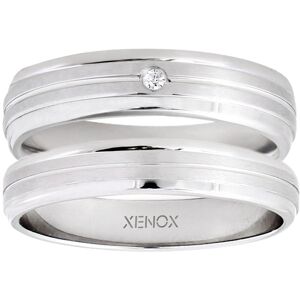 XENOX Partnerring »Xenox & Friends, X2547, X2548« silberfarben + weiss Größe 50