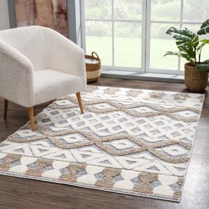Carpet City Hochflor-Teppich »Focus 3050«, rechteckig, Boho-Teppich,... grau Größe B/L: 160 cm x 230 cm