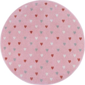 HANSE Home Kinderteppich »Adventures Little Hearts«, rund Rosa,Multifarben Größe Ø 100 cm