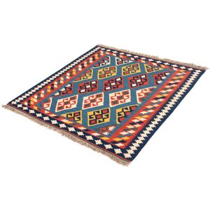 morgenland Wollteppich »Kelim - Oriental quadratisch - 101 x 99 cm -... Dunkelblau Größe B/L: 99 cm x 101 cm