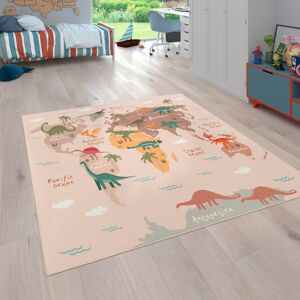 Paco Home Kinderteppich »Bino 583«, rechteckig, Spielteppich, Motiv Weltkarte... Beige Größe B/L: 80 cm x 150 cm