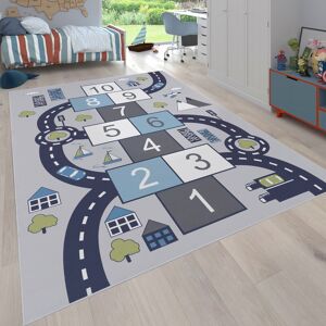 Paco Home Kinderteppich »Bino 565«, rechteckig grau Größe B/L: 80 cm x 150 cm