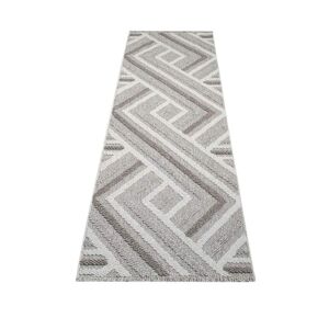 Carpet City Teppich »LINDO 7590«, rechteckig, Kurzflor, Hochtief-Muster/... beige Größe B/L: 80 cm x 300 cm