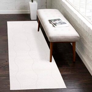 Carpet City Läufer »Friseé-Teppich FANCY 904«, rechteckig Weiss Größe B/L: 80 cm x 300 cm