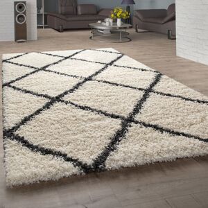 Paco Home Hochflor-Teppich »Kalmar 441«, rechteckig cream Größe B/L: 160 cm x 220 cm