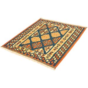 morgenland Wollteppich »Kelim - Oriental quadratisch - 104 x 100 cm -... Dunkelblau Größe B/L: 100 cm x 104 cm