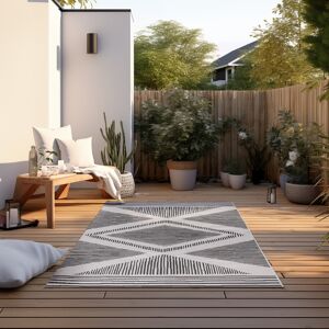 ELLE DECORATION Teppich »Rhombus, In- und Outdoor«, rechteckig, Flachgewebe,... Schwarz Größe B/L: 80 cm x 150 cm