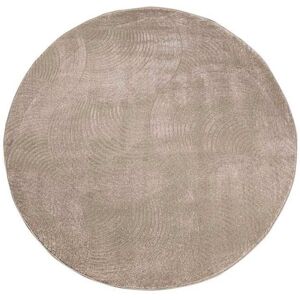 Carpet City Teppich »Friseé-Teppich FANCY 647«, rechteckig Beige Größe Ø 120 cm