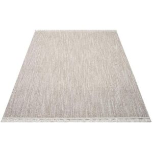 Carpet City Teppich »CLASICO 0052«, rechteckig, Kurzflor, Fransen, Meliert,... beige Größe B/L: 120 cm x 170 cm