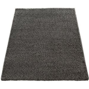 Paco Home Hochflor-Teppich »Sky 250«, rechteckig, gewebt, Uni-Farben,... anthrazit Größe B/L: 150 cm x 150 cm