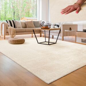 Paco Home Teppich »Cadiz 630«, rechteckig, Uni-Farben, besonders weich,... cream Größe B/L: 80 cm x 150 cm