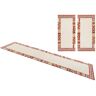 THEKO Bettumrandung »Nuno, reine Wolle, handgearbeitet, mit Bordüre«, (3 tlg.) beige Größe B/L (Brücke): 70 cm x 140 cm (2 St.)   B/L (Läufer): 70 cm x 320 cm (1 St.)