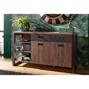 Home affaire Sideboard »Detroit« braun/ schieferfarben Größe