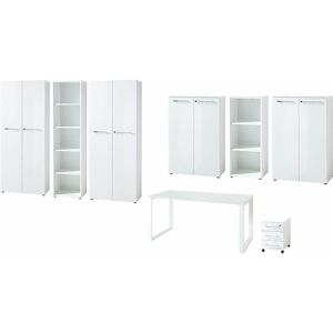 GERMANIA Büro-Set »GW-Monteria«, (Set, 8 tlg.) Weiss Größe