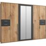Wimex Drehtürenschrank Vegas inklusive Passepartout-Rahmen, mit Spiegeltüren... Plankeneiche Nachbildung/Graphit Größe