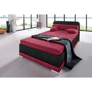 Maintal Polsterbett, inklusive Bettkasten bei Ausführung mit Matratze bordeau x rot/schwarz Größe