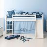 Hoppekids Hochbett »«Cars»« weiss + Dream Blue + weiss + weiss Größe