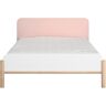 Gami Einzelbett »Bett«, (1 tlg.), Mit seiner Mischung aus sanften Farben Eiche Blond / Rosa / Hellgrau / Weiss + Rosa + Weiss Größe