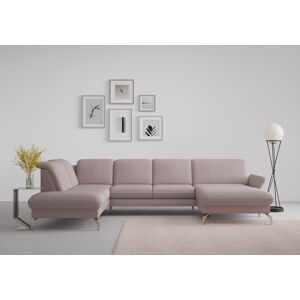 sit&more Wohnlandschaft »Fashion U-Form« rose Größe