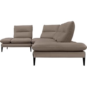 Nicoletti Home Ecksofa »Monnalisa«, Breite 376 cm, mit Sitztiefen- und... taupe Größe