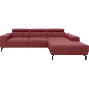 DOMO collection Ecksofa »Cunelli L-Form« rot Größe