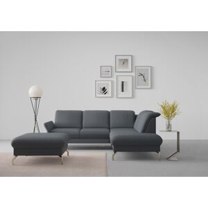 sit&more Ecksofa »Fashion L-Form« dunkelgrau Größe