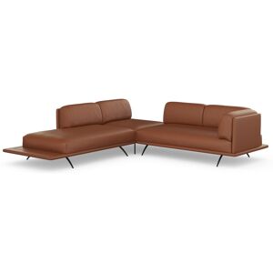 machalke® Ecksofa »benito, L-Form«, mit bezogenem Sockel cognac SADDLE Größe