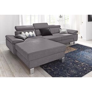 exxpo - sofa fashion Ecksofa »Locarno, L-Form« anthrazit Größe