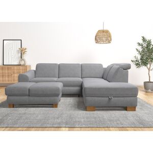 Home affaire Ecksofa »Dundee L-Form« steel Größe