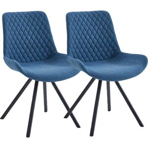 INTER-FURN Esszimmerstuhl »Meran«, (Set), 2 St., Polyester blau + schwarz Größe