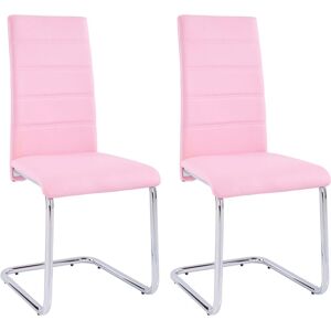 INOSIGN Freischwinger »Adora«, (Set), 2 St., Kunstleder pink + silberfarben Größe