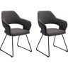 MCA furniture Stuhl »NEWCASTEL«, 2er-Set, Stuhl belastbar bis 130 Kg charcoal + anthrazit Größe