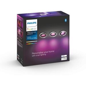 Hue Deckenspot »Philips Hue Einbauspot White & Color«, 3 flammig-flammig silberfarben Größe