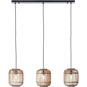 Brilliant Pendelleuchte »Woodrow«, 3 flammig-flammig, 130 cm Höhe, 105 cm... hellbraun/schwarz Größe