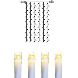 STAR TRADING LED-Lichtervorhang »Trading Lichtervorhang«, 84 St.-flammig weiss Größe