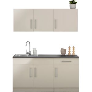 wiho Küchen Küche »Cali« Küche: Front und Korpus: Cashmere, Arbeitsbplatte: Granit Grau + Front: Cashmere + Arbeitsplatte: Granit Grau Größe