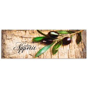 Artland Küchenrückwand »Oliven Guten Appetit«, (1 tlg.), Alu Spritzschutz mit... braun Größe